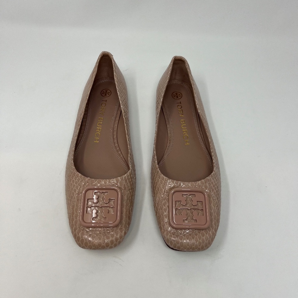 Tory Burch Women’s Pink Snakeskin Shoe Flats Size 8 1/2 Preppy Work